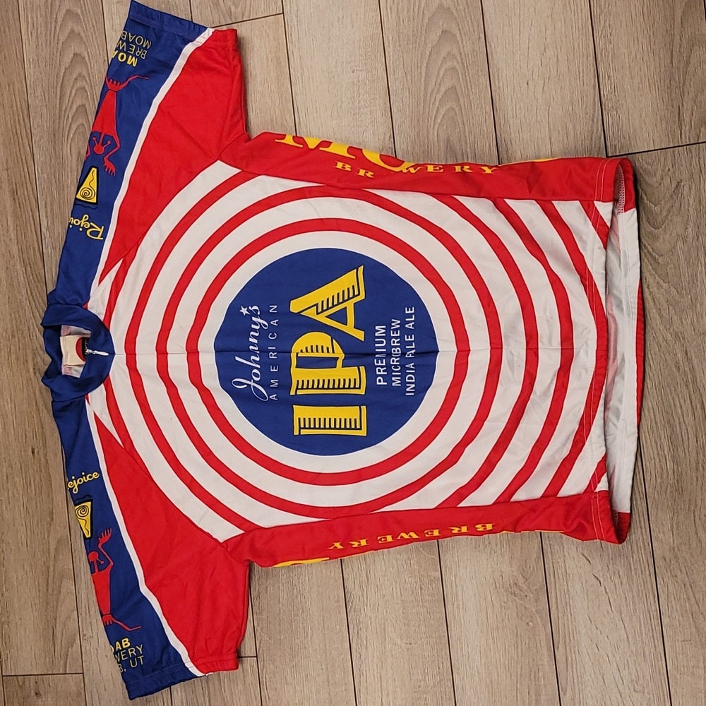 JOHNNYS AMERICAN IPA Moab World Jerseys Polyester Mens‎ Cycling Jersey Large NEW
